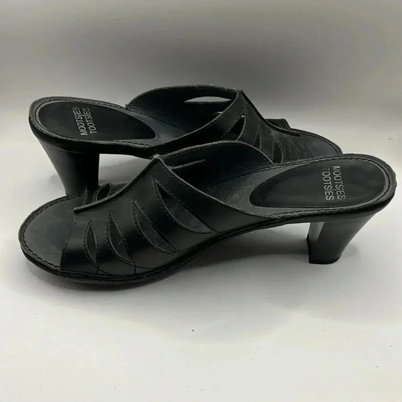 Mootsie Tootsie Women’s Moharjam sandals open toe 3 inch heels 7.5 black Event - Picture 6 of 8